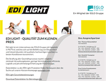 Tablet Screenshot of edi-light.com